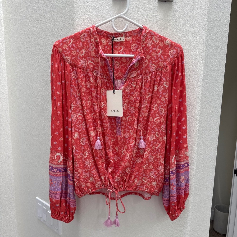 Spell Sunshine Bandit Blouse/Cayenne